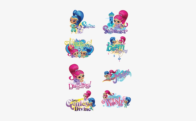Shimmer And Shine Party Tattoos - Shimmer And Shine Tattoos Set Of 8 Tattoos, transparent png download