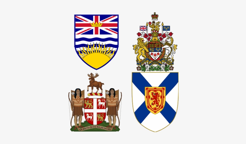 Coat Of Arms Provinces Canada - Canadian Coa Sticker (rectangle), transparent png download