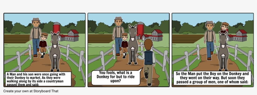 The Man, The Boy, And The Donkey - Man, transparent png download