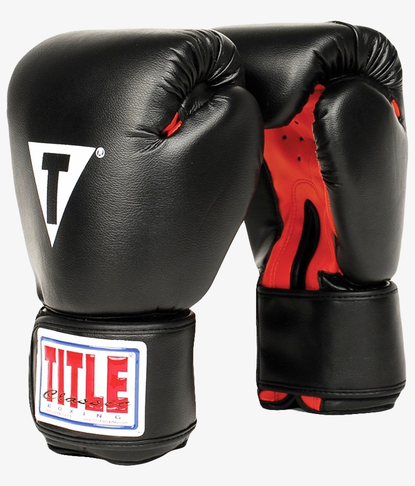 Boxing Gloves Png Transparent Image - Black Title Boxing Gloves, transparent png download