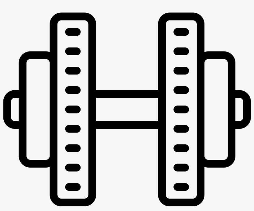It Is A Logo Of A Dumbbell - White Weight Png Icon, transparent png download