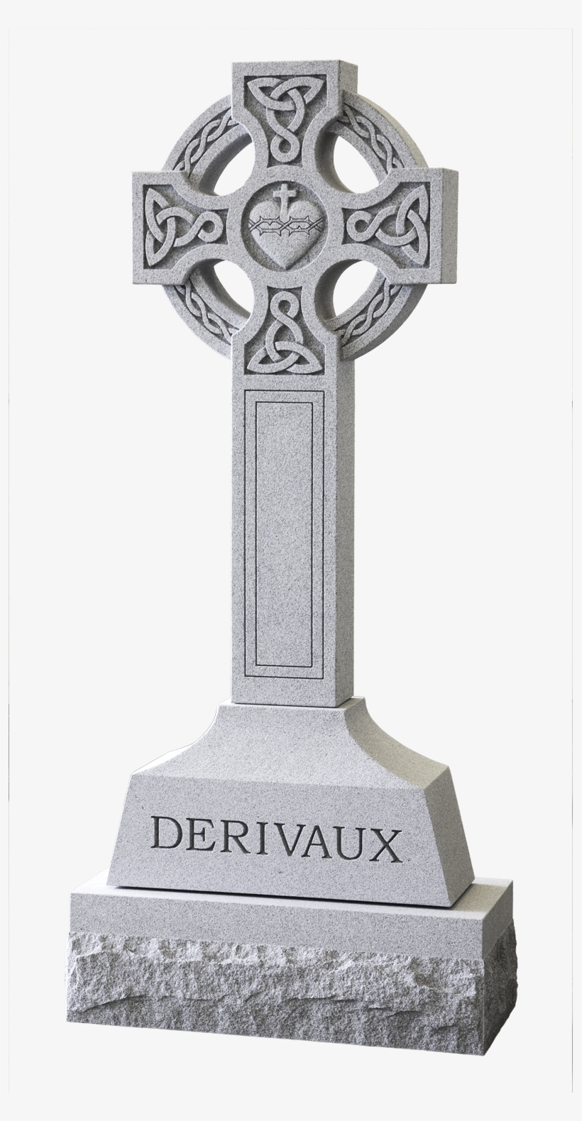 Derivaux Cross With Crown Of Thorns - Headstone, transparent png download