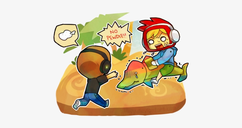“ Pewdiepie In Scribblenauts Unlimited ^w^ Image By - Pewdiepie Scribblenauts Fanart, transparent png download