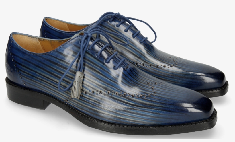 Oxford Shoes Nicolas 1 Clear Water Lines Electric Blue - Derby Shoe, transparent png download