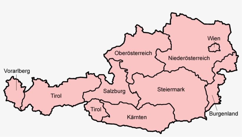 Austria States German - Austrian States In German, transparent png download