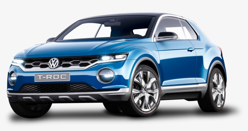 Blue Volkswagen T Roc Car Png Image - Volkswagen Golf Crossover, transparent png download