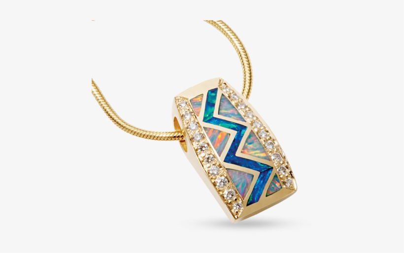 Opal Small River Of Love Pendant With Pavè Diamonds - Pendant, transparent png download