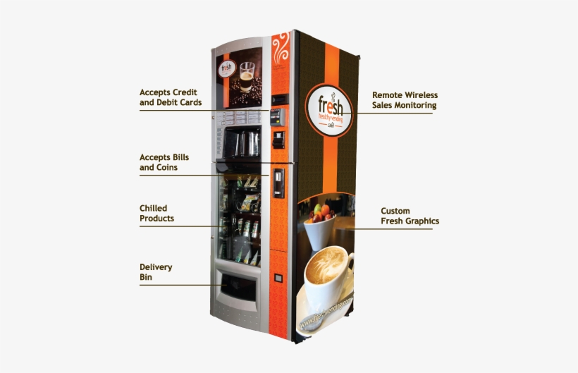 Fresh Healthy Vending Coffee Machine - Fresh Coffee Vending Machine, transparent png download