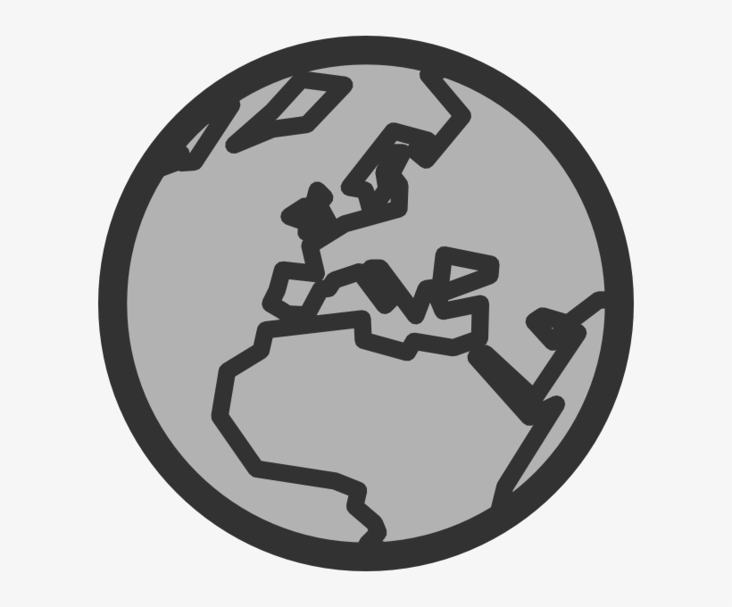 How To Set Use Grey Globe Icon Png - Globe Clip Art, transparent png download