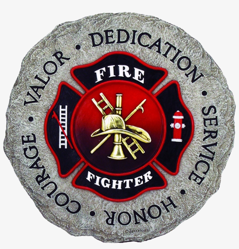 Firefighter Maltese Stepping Stone - Spoontiques Firefighter Stepping Stone Multi-coloured, transparent png download