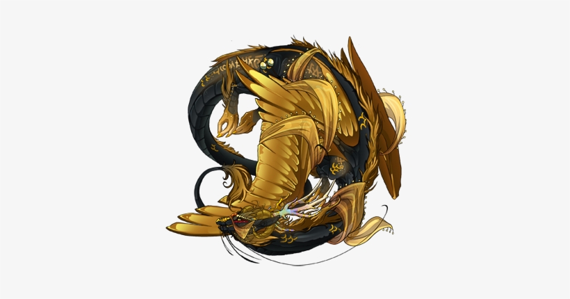 She's A Golden Dragon, So Help Alleviate My Nerves - Primal Plague Eyes Flight Rising, transparent png download
