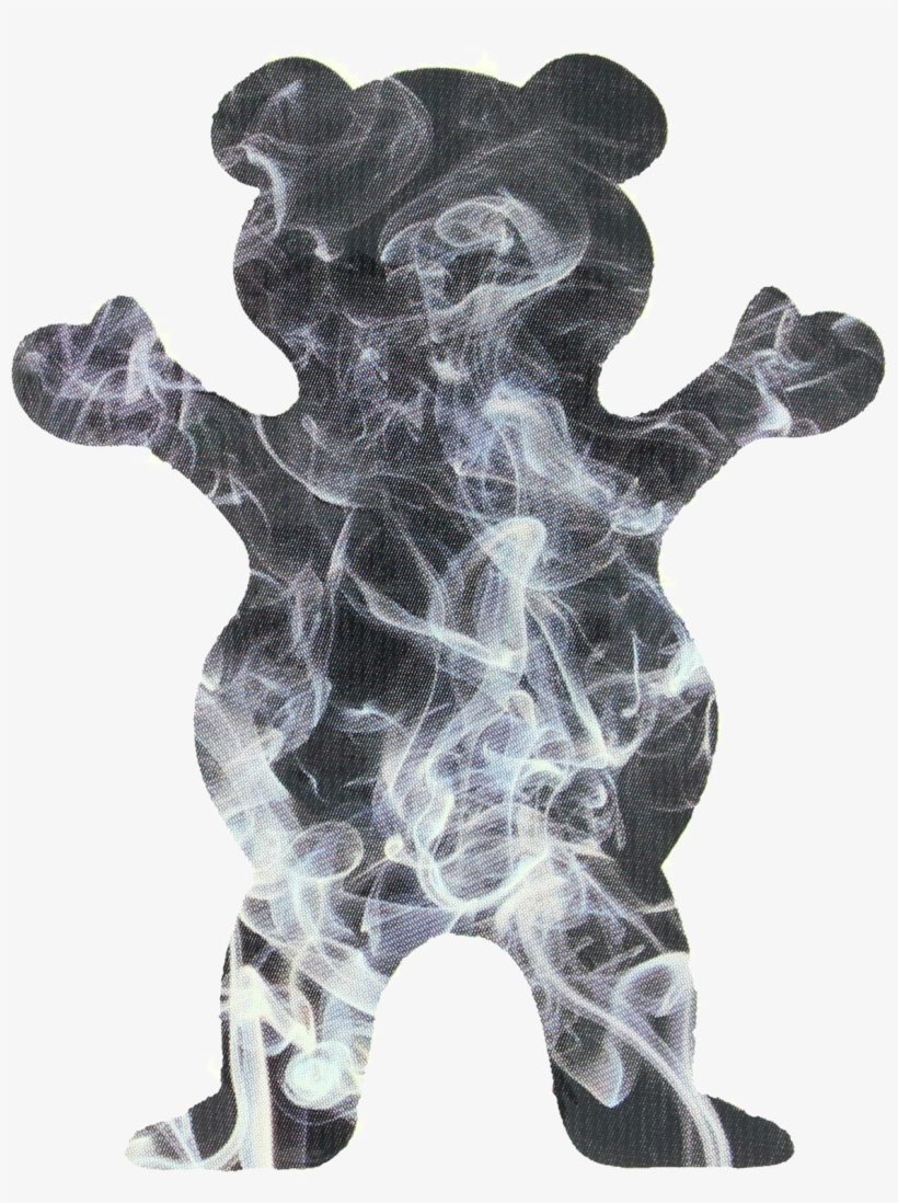 Grizzly Smoke Fill Bear Decal - Grizzly Bear Skate Logo, transparent png download