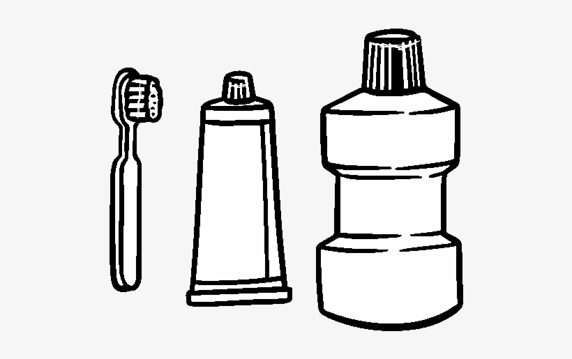 Dibujo De Limpieza Bucal Para Colorear - Dibujo De Enjuague Bucal, transparent png download