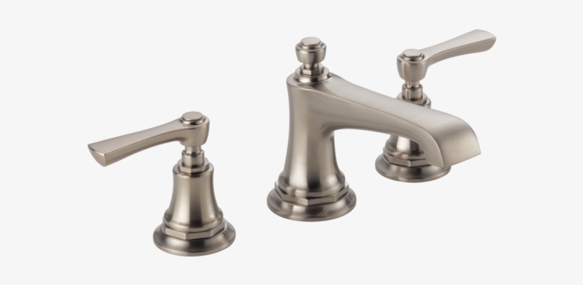 Widespread Lavatory Faucet - Brizo Rook Brushed Nickel, transparent png download