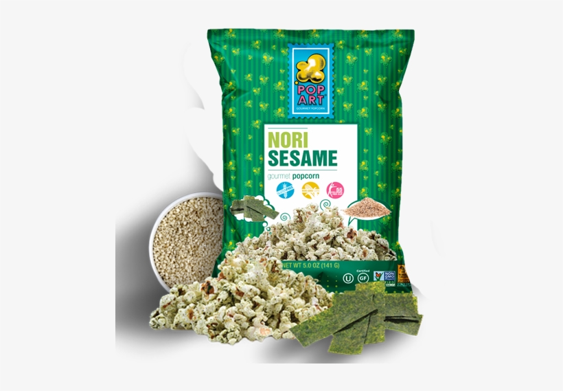 Nori - Pop Art Snacks Popcorn Nori Sesame, 5 Oz By Pop Art, transparent png download