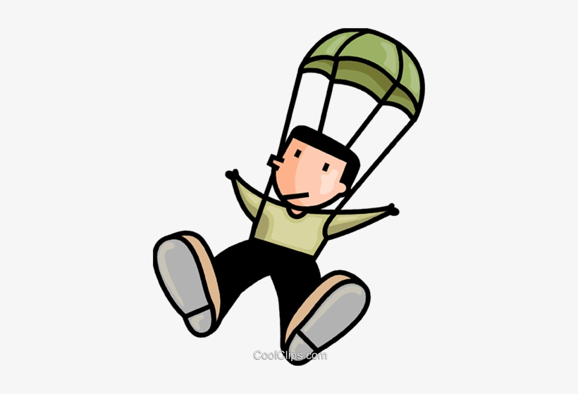 Man Skydiving Royalty Free Vector Clip Art Illustration, transparent png download