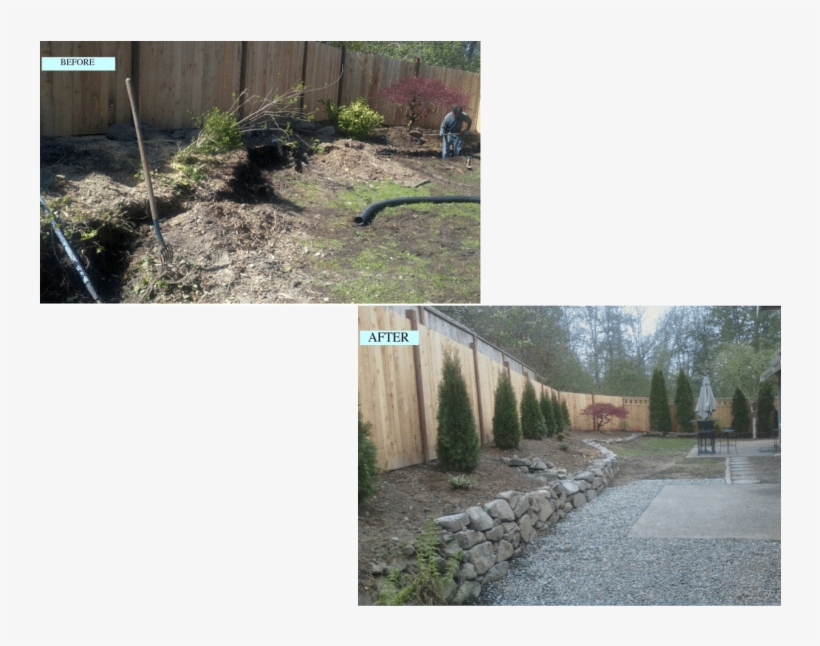 Fixing Drainage Problem And Rock Wall - Wall, transparent png download