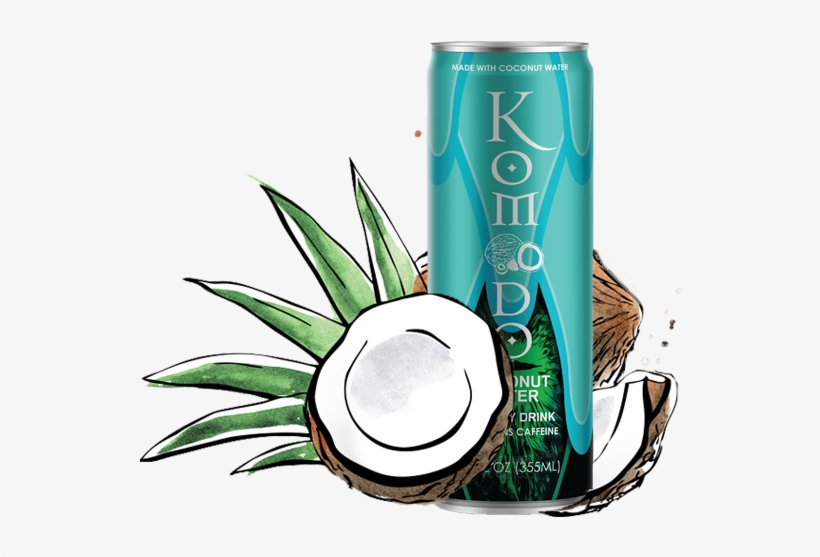 Komodo Energy Drink - Coconut Illustration, transparent png download