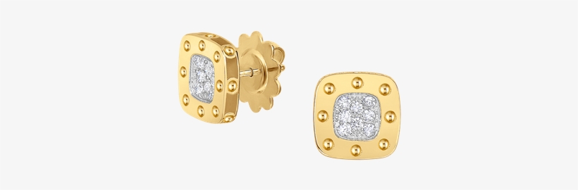 Roberto Coin Stud Earring With Diamonds - Women's Roberto Coin 'pois Moi' Diamond Stud Earrings, transparent png download