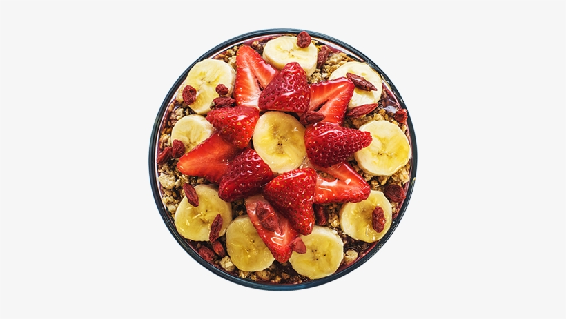 Berry Banana Bowl - Açaí Top View, transparent png download
