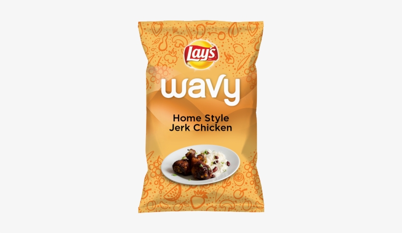 Wouldn't Home Style Jerk Chicken Be Yummy As A Chip - Lay's Wavy Roasted Garlic & Sea Salt Flavored Potato, transparent png download