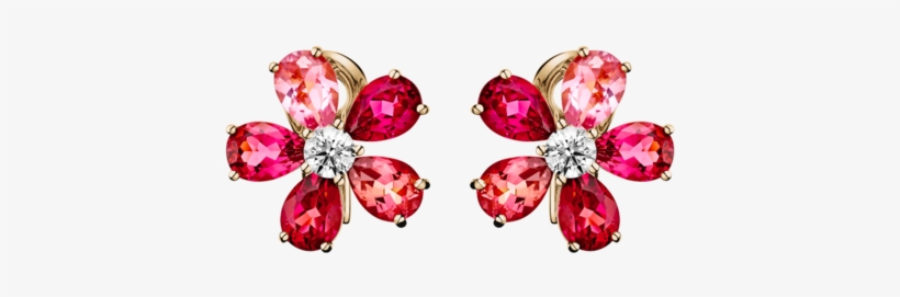 Flowers Stud Earrings Tourmaline In Rose Gold - Flower Stud Earrings Png Renesim, transparent png download