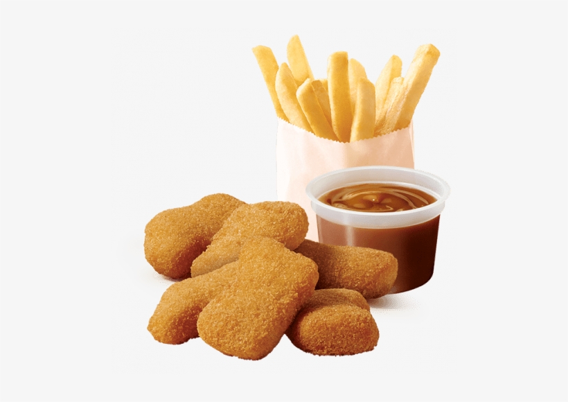 6 Nuggets Deal - Rooster Red Gravy And Chips, transparent png download