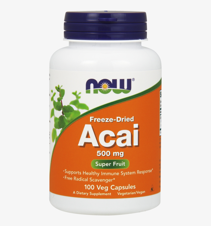 Acai 500 Mg Veg Capsules - Dopa Mucuna Now Foods, transparent png download