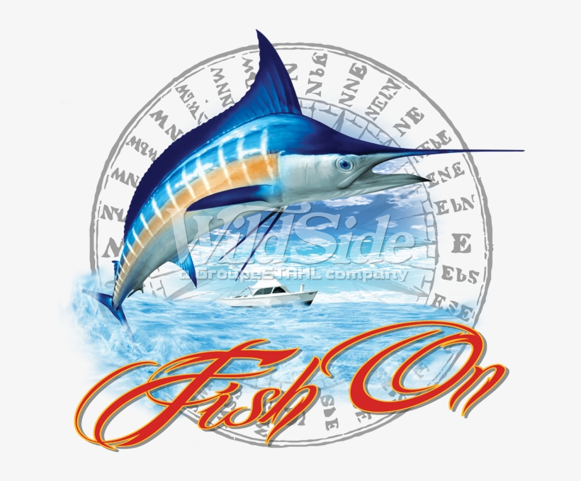 Fish On - Compass Rubber Stamp P28, transparent png download