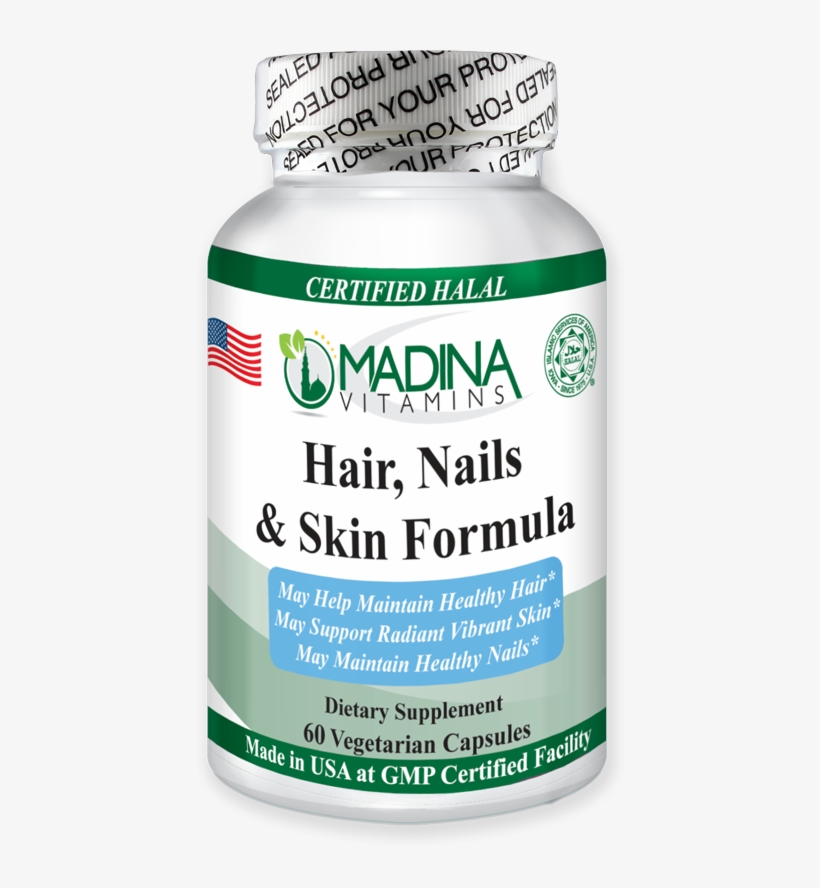 Halal Hair Madina Vitamins Hair, Nails And Skin Formula PNG Image