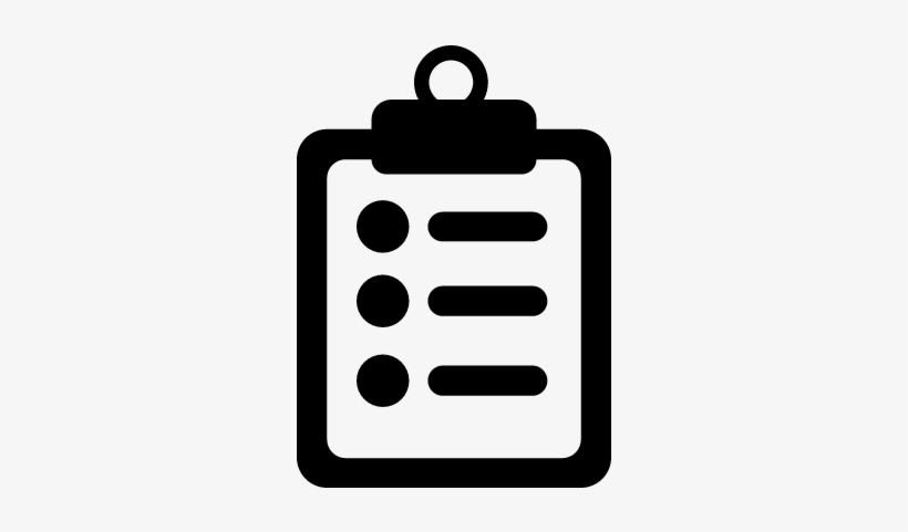 Medical Notes Symbol Of A List Paper On A Clipboard - List Symbol, transparent png download