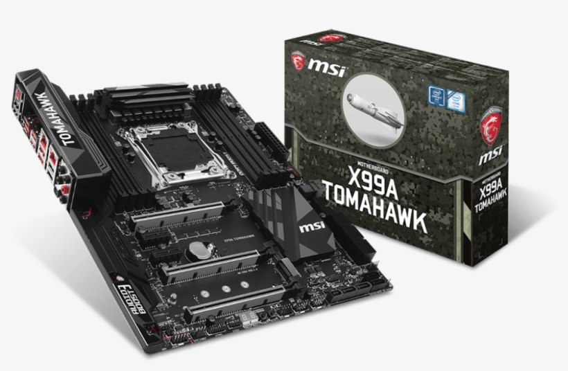 Msi X99a Tomahawk Motherboard - Msi X99a Tomahawk Lga 2011 V3, transparent png download