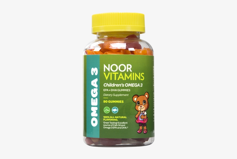 Children's Omega Gummies - Noor Vitamins - Children's Omega 3 - 90 Gummies, transparent png download