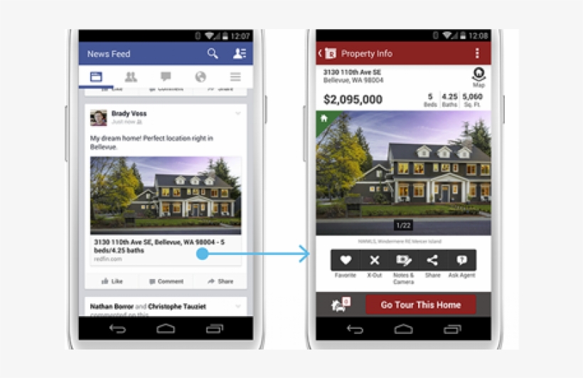 Facebookapp-header - Facebook Link Ad Mobile, transparent png download