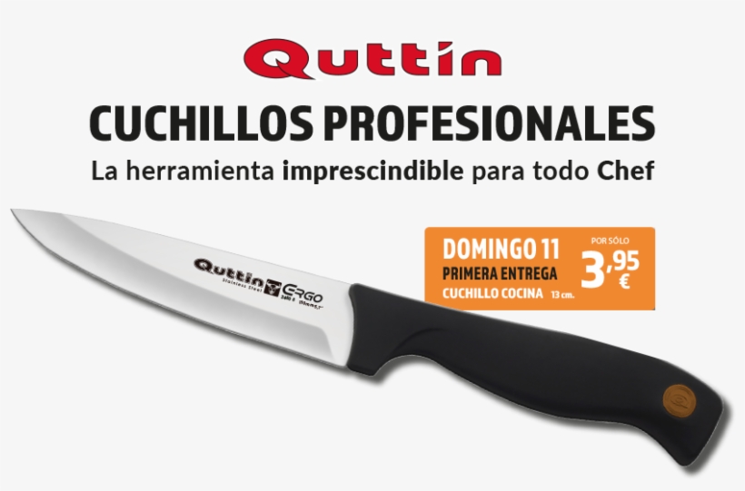 Cochillo Cocina 13 Cm - Cuchillo Para Pan 22cm Gran Chef Quttin, transparent png download