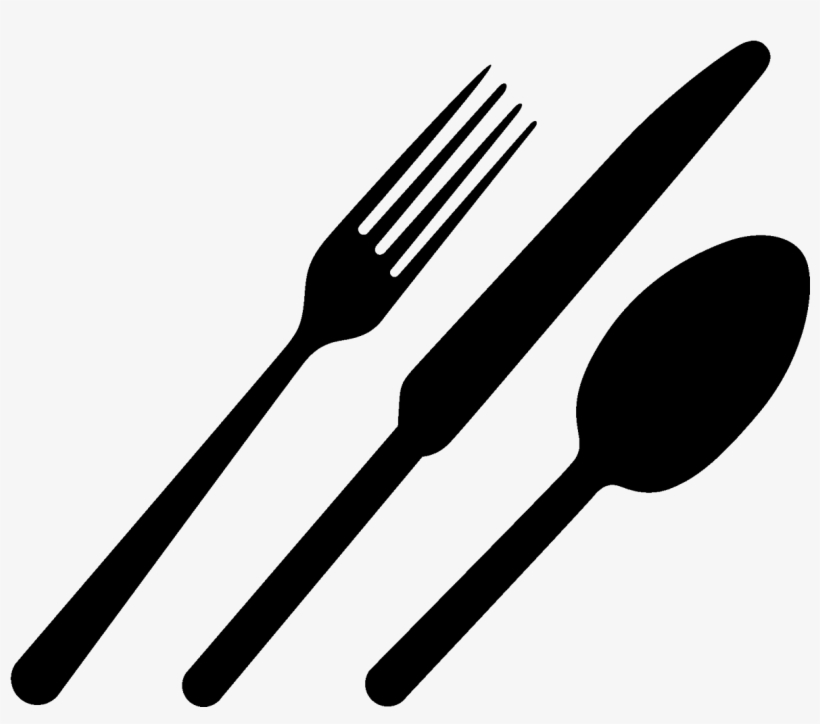 Vinilo Tenedor Cuchillo Y Cuchara Stencils, Spoons, - Cuchillo Tenedor Blanco Y Negro, transparent png download