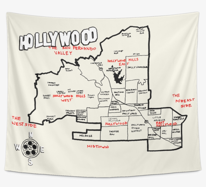 Wall Tapestry / California Republic / Hollywood, Los - California, transparent png download