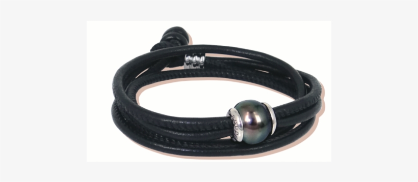 Boudamour- Nappa Leather Cord Bracelet Or Chocker - Tahitian Pearl, transparent png download
