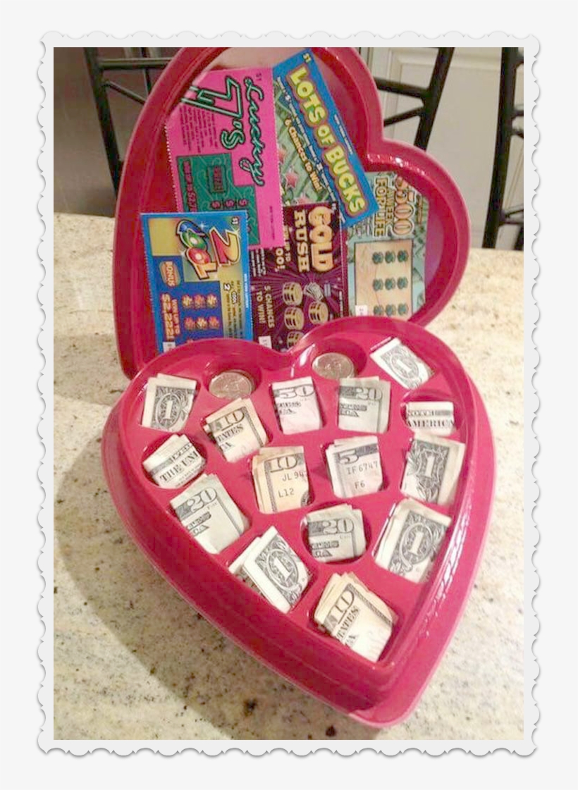 Lottery Ticket Candy Heart Box 725×1,041 Pixels - Valentines Day Gifts, transparent png download