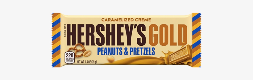 Hershey's Gold Peanuts & Pretzels Candy Bar - Hershey's Gold Peanuts & Pretzels, transparent png download