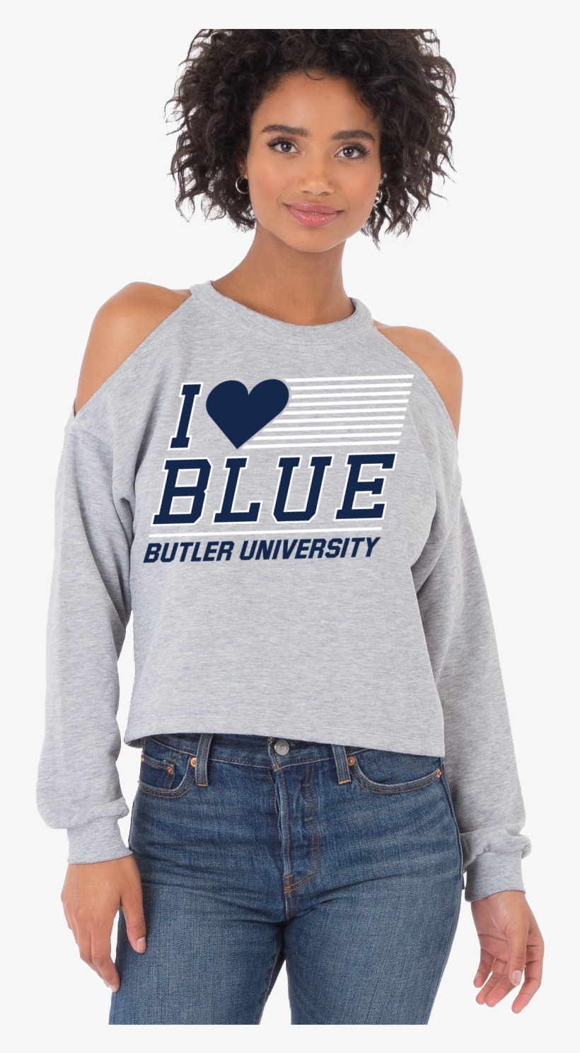 Butler Bulldogs Women's Cold Shoulder Knit - Z Supply The Emerson Camo Thermal, transparent png download