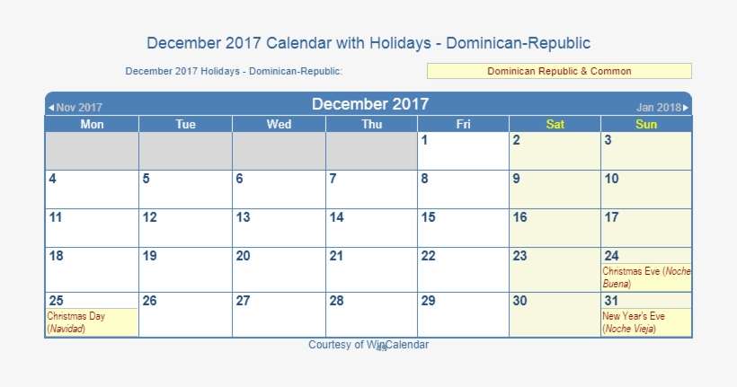 December 2017 Calendar With Nld Holidays - December 2017 Calendar With Holidays South Africa, transparent png download