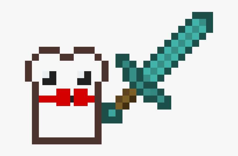 King Toasty The Stayer - Minecraft Stone Sword Pixel Art, transparent png download