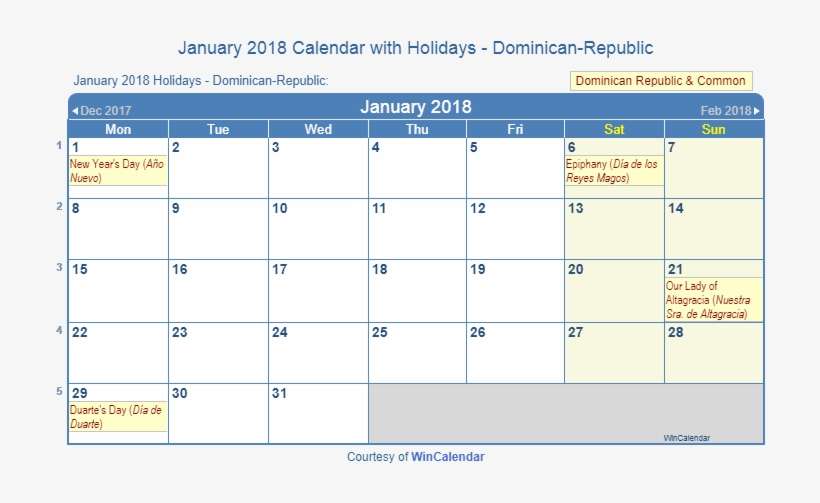 January 2018 Calendar With Dominican Holidays To Print - July 2019 Calendar With Holidays, transparent png download