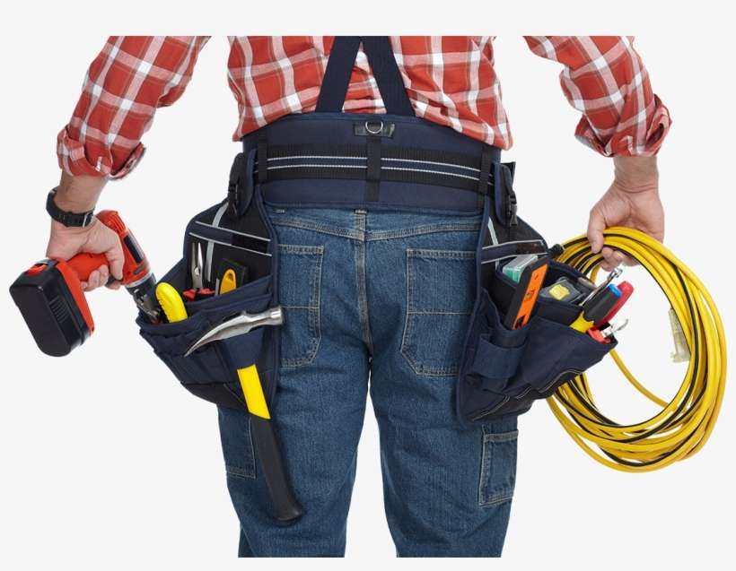 Get In Touch Today To See How We Can Be Of Service - Electrician With Tools, transparent png download
