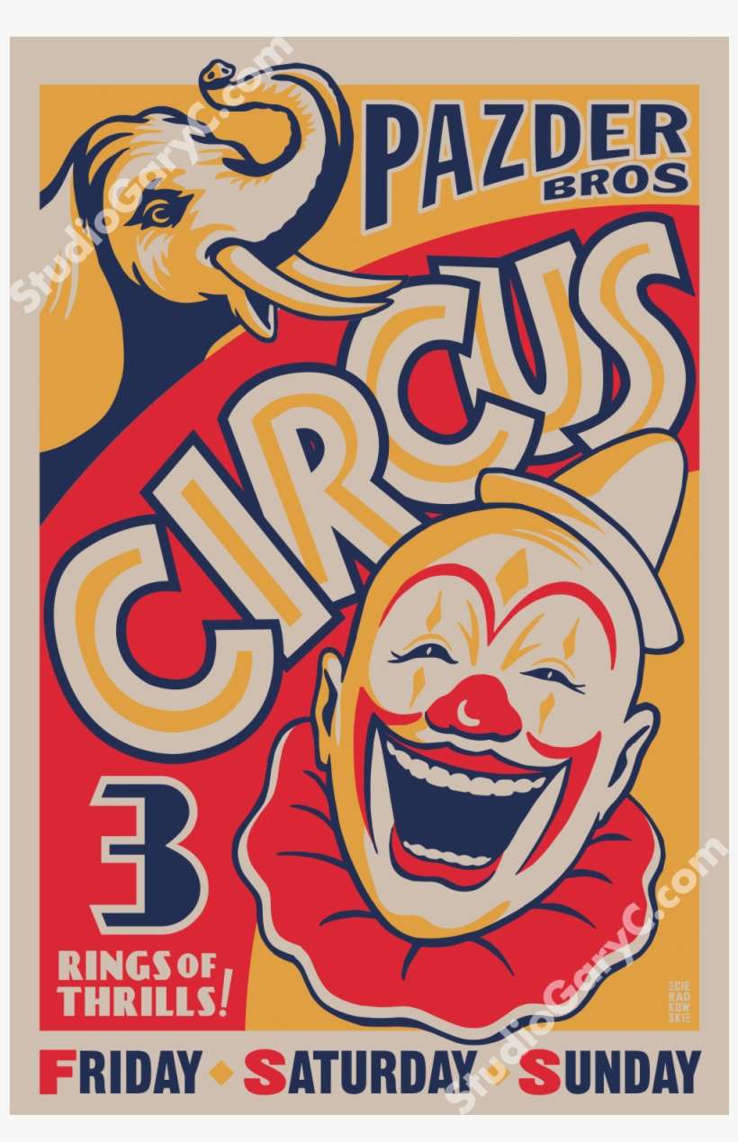 Pazder Brothers Circus Poster - Circus Poster, transparent png download