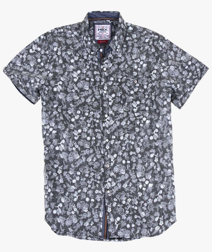 Floral Print Shirt - Polo Shirt, transparent png download