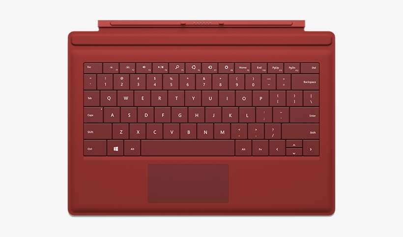 Microsoft Surface Pro 3 Accesories Cases - Microsoft Surface 3 Type Cover - Red, transparent png download
