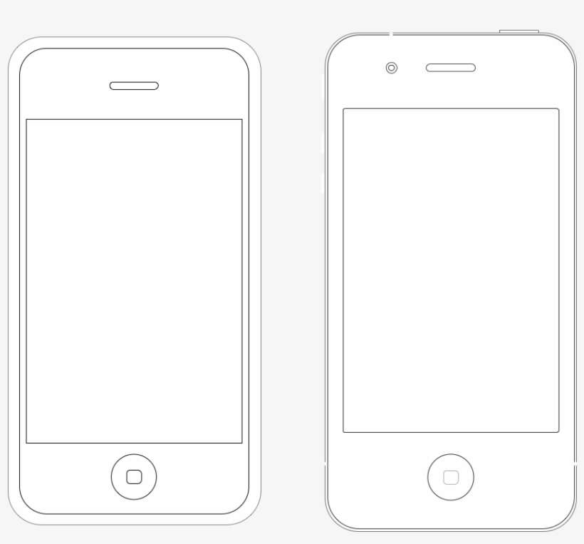 Ios Wireframe Iphone Graffletopia - Iphone, transparent png download