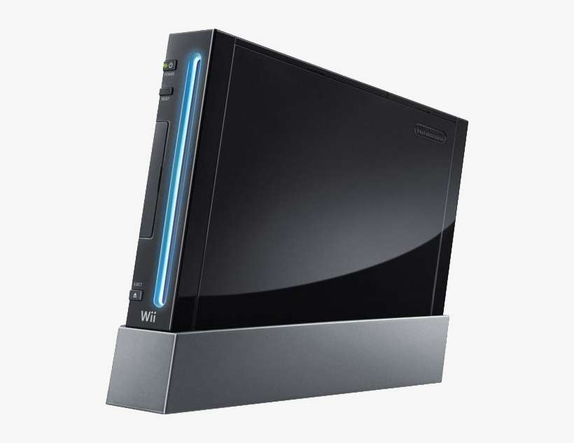 Nintendo Wii Console With Stand - Nintendo Wii Bundle Black, transparent png download